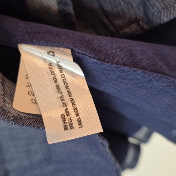 NWT Banana Republic Baby Denin Chambray Dress Flair Skirt Puff Sleeve Size 18-24 - Picture 9 of 9